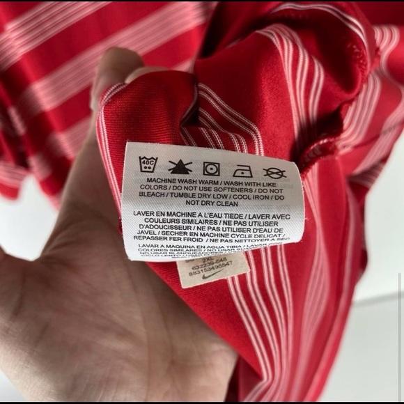 NIKE GOLF Red Striped Polo Shirt | 2XL - Picture 6 of 8